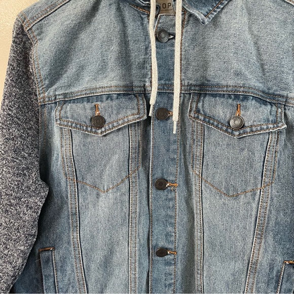 Aeropostale Men’s Light-washed Denim Hoodie (size: S) - Picture 3 of 8